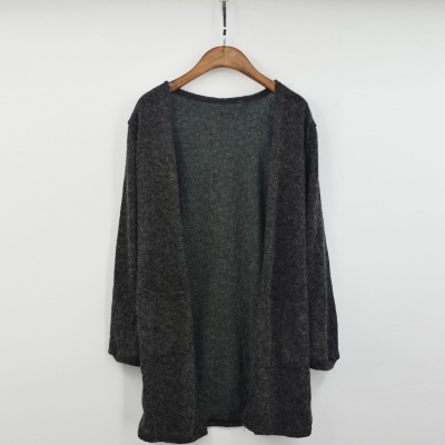 Casual Women's Long Sleeve Knit Open Front Cardigan with Pockets stylesimo.com