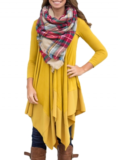 Asymmetric Splicing Hem Stretched Knit Going Out Dress