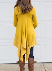 Asymmetric Splicing Hem Stretched Knit Going Out Dress