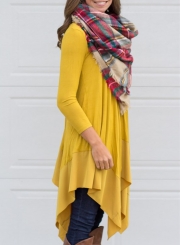 Asymmetric Splicing Hem Stretched Knit Going Out Dress