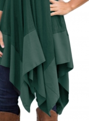 Asymmetric Splicing Hem Stretched Knit Going Out Dress