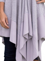 Asymmetric Splicing Hem Stretched Knit Going Out Dress