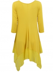 Asymmetric Splicing Hem Stretched Knit Going Out Dress