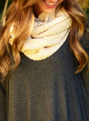Casual Long Sleeve Asymmetric Hem Stretched Knee Length Knit Dress
