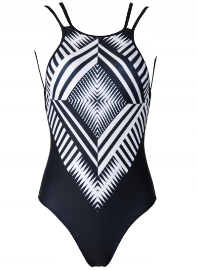 geometric one piece swimsuit