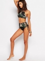 women-s-camouflage-printed-high-waist-bottom-padded-swimwear