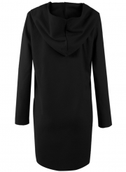Women's Hooded Long Sleeve Loose Fit Design Woolen Fashion Hooded Coat