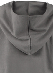 Women's Hooded Long Sleeve Loose Fit Design Woolen Fashion Hooded Coat