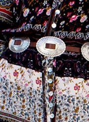 Women's Polyester Regular Bohemian 3/4 Sleeve Button Split Day Dress