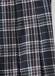 Women's Fashion Plaid Pattern Pleated Mini Skirt Day Dress
