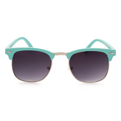 Women's Casual Wooden Retro Metal Large Frame Square Sunglasses YOUYOUFASHIONEC.com