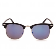 Women's Casual Wooden Retro Metal Large Frame Square Sunglasses