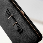 Women's Bow Large Capacity Strap Holder Artificial Leather Long Purse