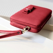Women's Bow Large Capacity Strap Holder Artificial Leather Long Purse