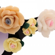 Women's Charming Plastic Baroque Style Flower Decoration Uv Sunglasses