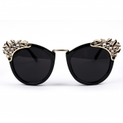 Women's Fashion Plastic Resin Rhinestone Cat Eye Sunglasses