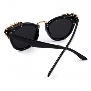 Women's Fashion Plastic Resin Rhinestone Cat Eye Sunglasses