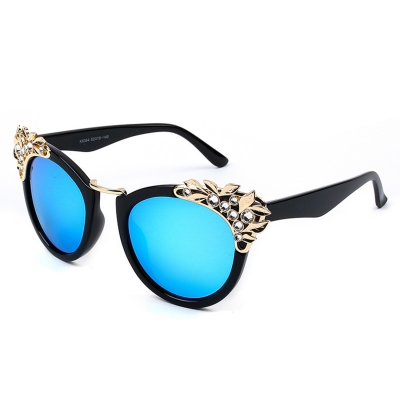 Women's Fashion Plastic Resin Rhinestone Cat Eye Sunglasses YOUYOUFASHIONEC.com