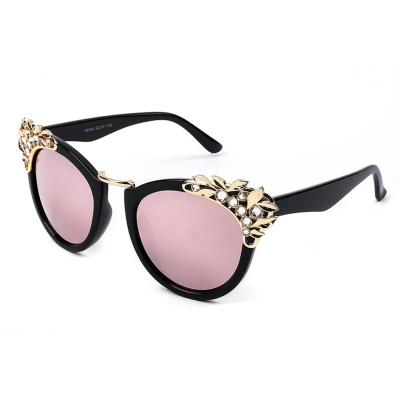 Women's Fashion Plastic Resin Rhinestone Cat Eye Sunglasses YOUYOUFASHIONEC.com