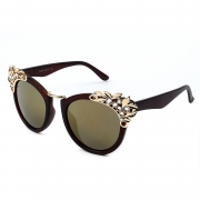 Women's Fashion Plastic Resin Rhinestone Cat Eye Sunglasses