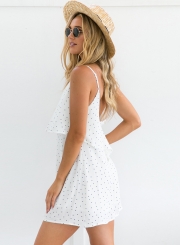 Charming Sleeveless Spaghetti Strap V Neck Backless Short Day Dress