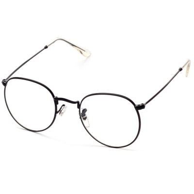 Women's Polycarbonate Retro Metal Frame Clear Lens Round Eyeglass YOUYOUFASHIONEC.com