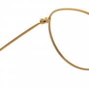 Women's Polycarbonate Retro Metal Frame Clear Lens Round Eyeglass