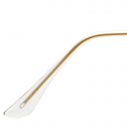 Women's Polycarbonate Retro Metal Frame Clear Lens Round Eyeglass
