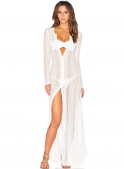 Sexy Women's Boho Lace Beach Long Cardigan Ankle Length Dress