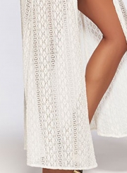 Sexy Women's Boho Lace Beach Long Cardigan Ankle Length Dress