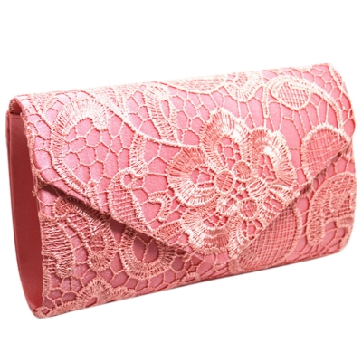 Socialite Floral Lace Evening Club Envelope Clutch Bag