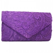 Socialite Floral Lace Evening Club Envelope Clutch Bag