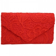 Socialite Floral Lace Evening Club Envelope Clutch Bag