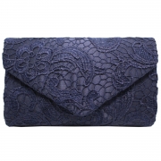 Socialite Floral Lace Evening Club Envelope Clutch Bag