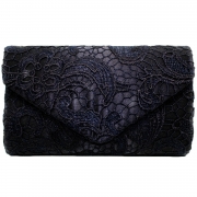 Socialite Floral Lace Evening Club Envelope Clutch Bag