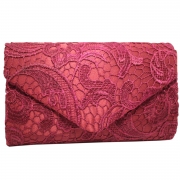 Socialite Floral Lace Evening Club Envelope Clutch Bag