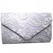 Socialite Floral Lace Evening Club Envelope Clutch Bag