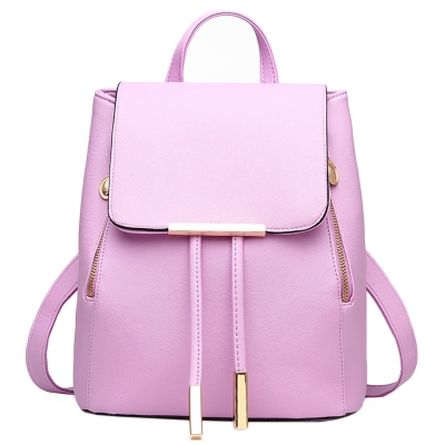 Women's PU Leather Drawstring Zipper Backpack LEXELFASHIONINTSHOPS.com