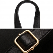 Women's PU Leather Drawstring Zipper Backpack
