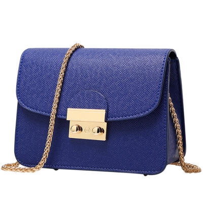 Women's PU Leather Cross Chain Shoulder Flap Bag YOUYOUFASHIONEC.com