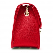 Women's PU Leather Cross Chain Shoulder Flap Bag