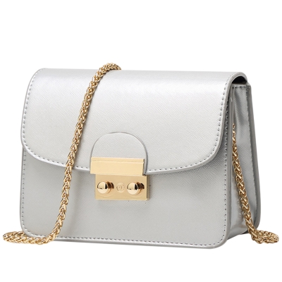 Women's PU Leather Cross Chain Shoulder Flap Bag YOUYOUFASHIONEC.com