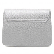 Women's PU Leather Cross Chain Shoulder Flap Bag