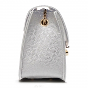 Women's PU Leather Cross Chain Shoulder Flap Bag