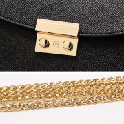 Women's PU Leather Cross Chain Shoulder Flap Bag