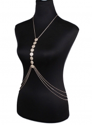 Bikini Cross Harness Waist Belly Body Chain Jewelry