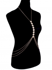 Bikini Cross Harness Waist Belly Body Chain Jewelry