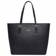 Women's Zipper PU Leather Tote Shoulder Bag