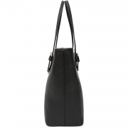Women's Zipper PU Leather Tote Shoulder Bag