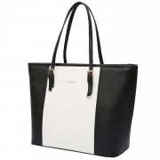 Women's Zipper PU Leather Tote Shoulder Bag